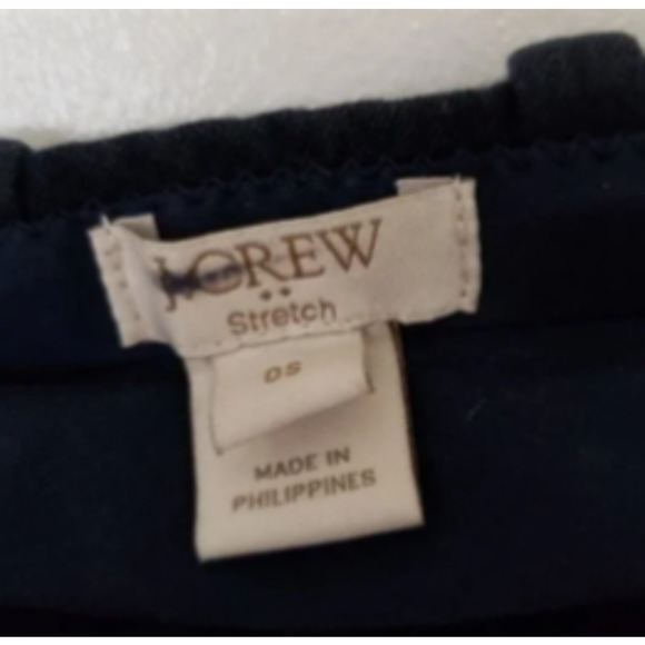 J.CREW factory stretch navy blue pants 0S - Picture 3 of 4